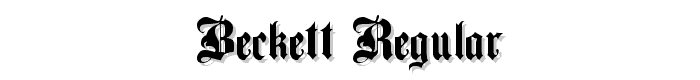 Beckett Regular font